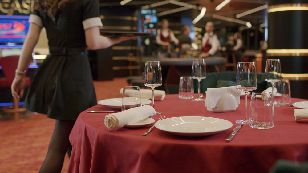 Casino restaurant table