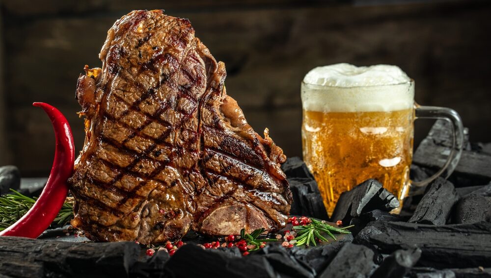 Steak and beer