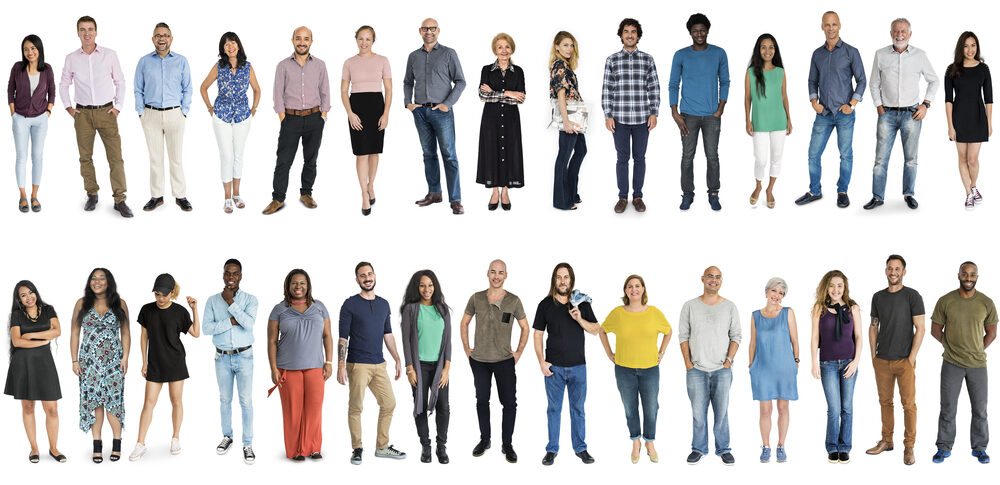 A diverse group of people