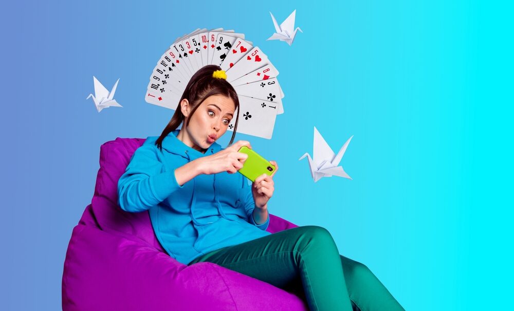 A surprised player diving into online casino adventures