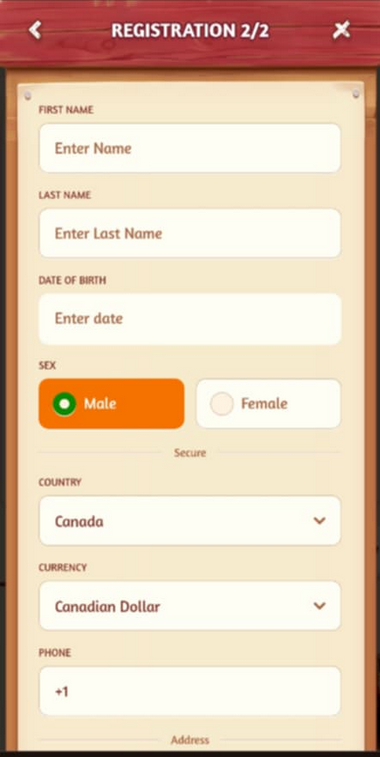 Visual Guide to Registering at BillyBets Casino: Step 3