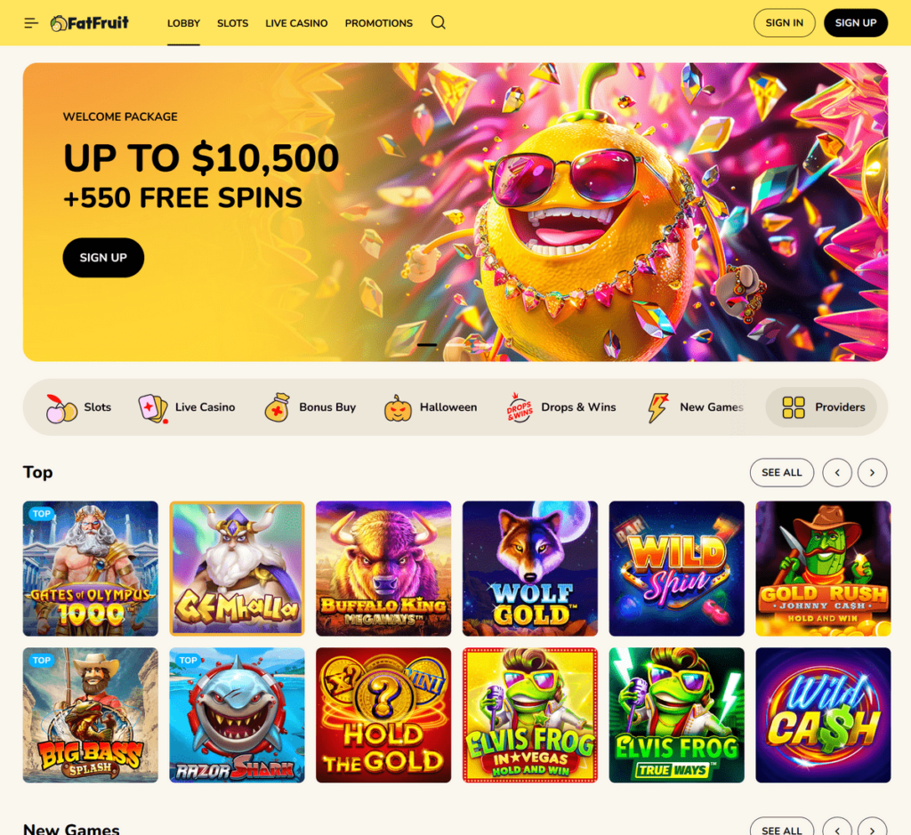 Предварительный просмотр FatFruit Casino на ПК 2