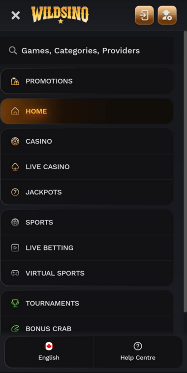 Wildsino Mobile Preview 1