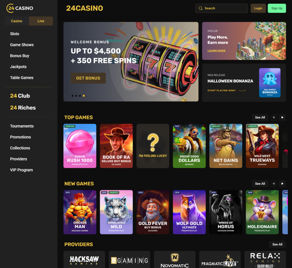 24Casino Desktop Preview 1